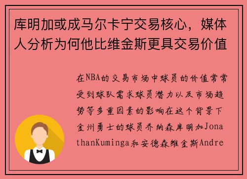 库明加或成马尔卡宁交易核心，媒体人分析为何他比维金斯更具交易价值